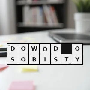 Rozwiązanie krzyżówki: dokument tożsamości dorosłej osoby - dowód osobisty | hasła, synonimy i podpowiedzi Hasło krzyżówkowe dokument tożsamości dorosłej osoby - dowód osobisty – rozwiązanie, synonimy, podpowiedzi i definicje krzyżówkowe